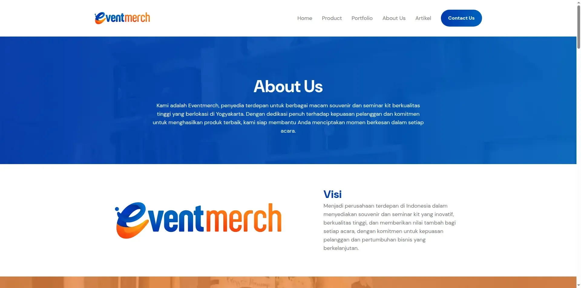 Tampilan Eventmerch