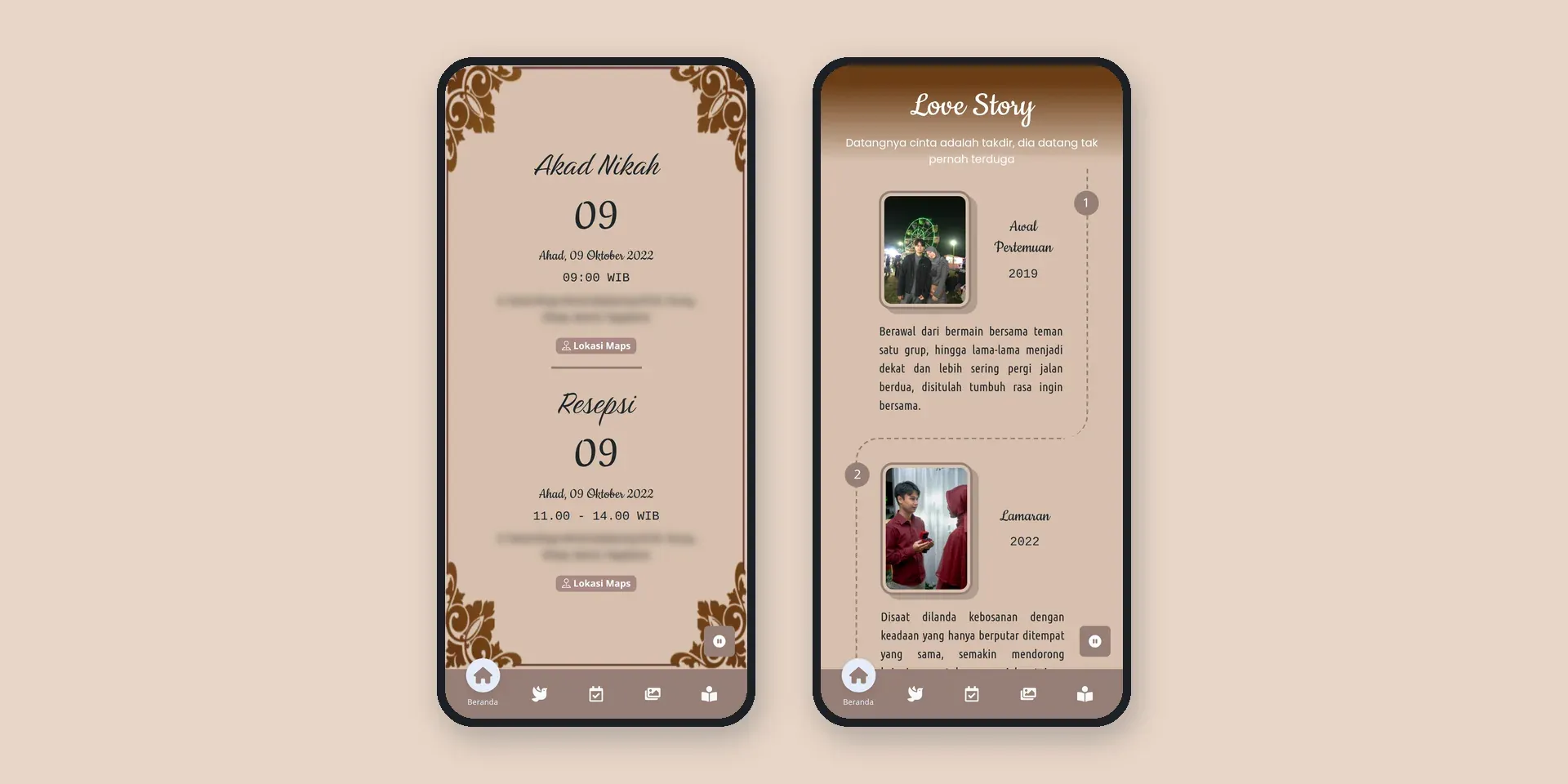 Tampilan website Undangan Digital Alif & Nandya (2 dari 2)