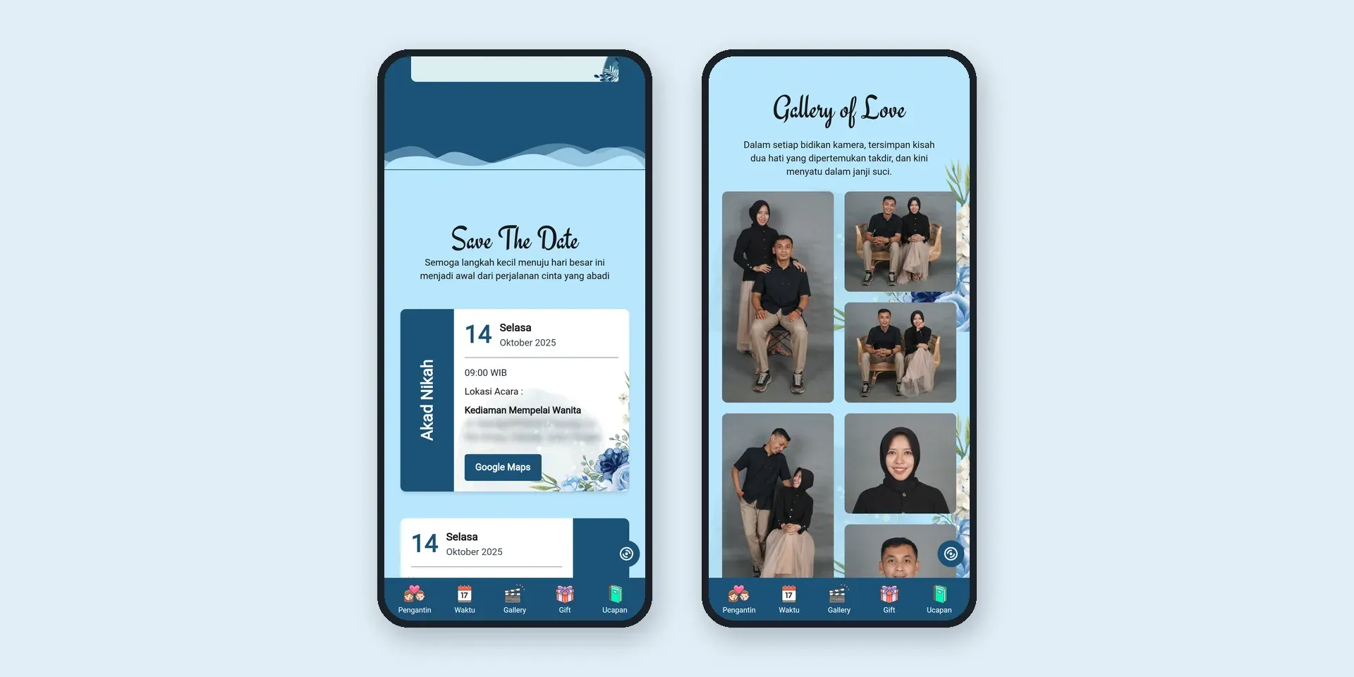 Tampilan website Undangan Digital Feri & Anggun (2 dari 2)