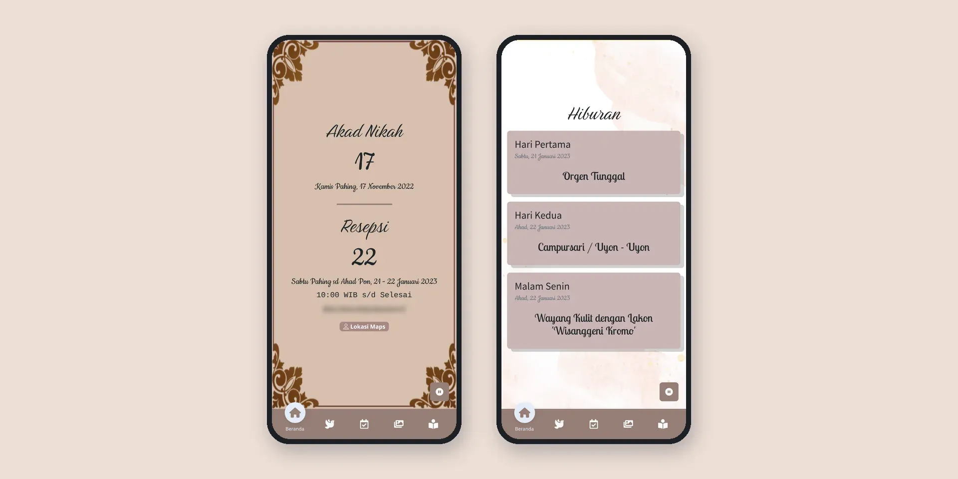 Tampilan website Undangan Digital Ricky & Ani (2 dari 2)