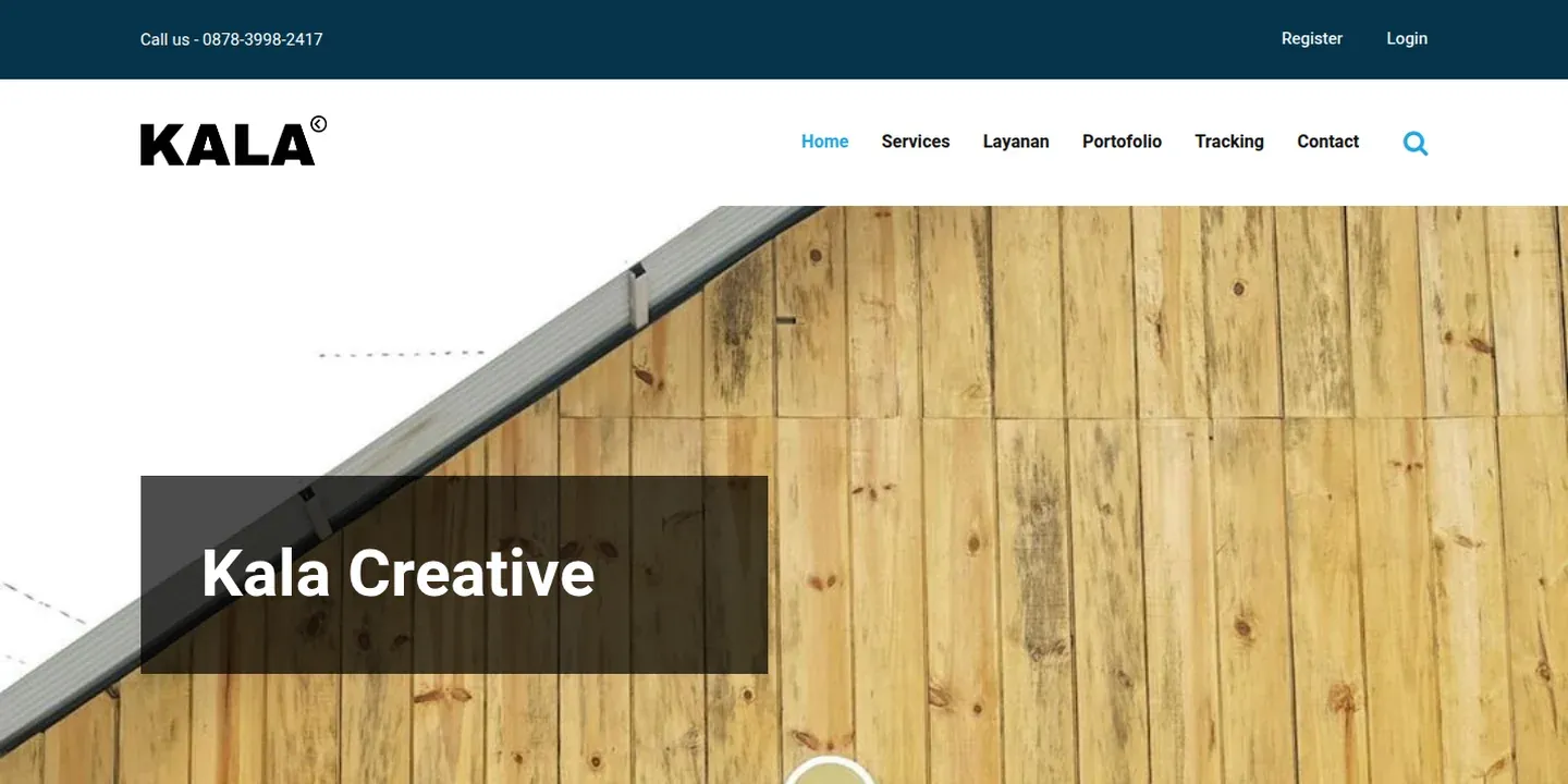 Tampilan Website Kala Creative