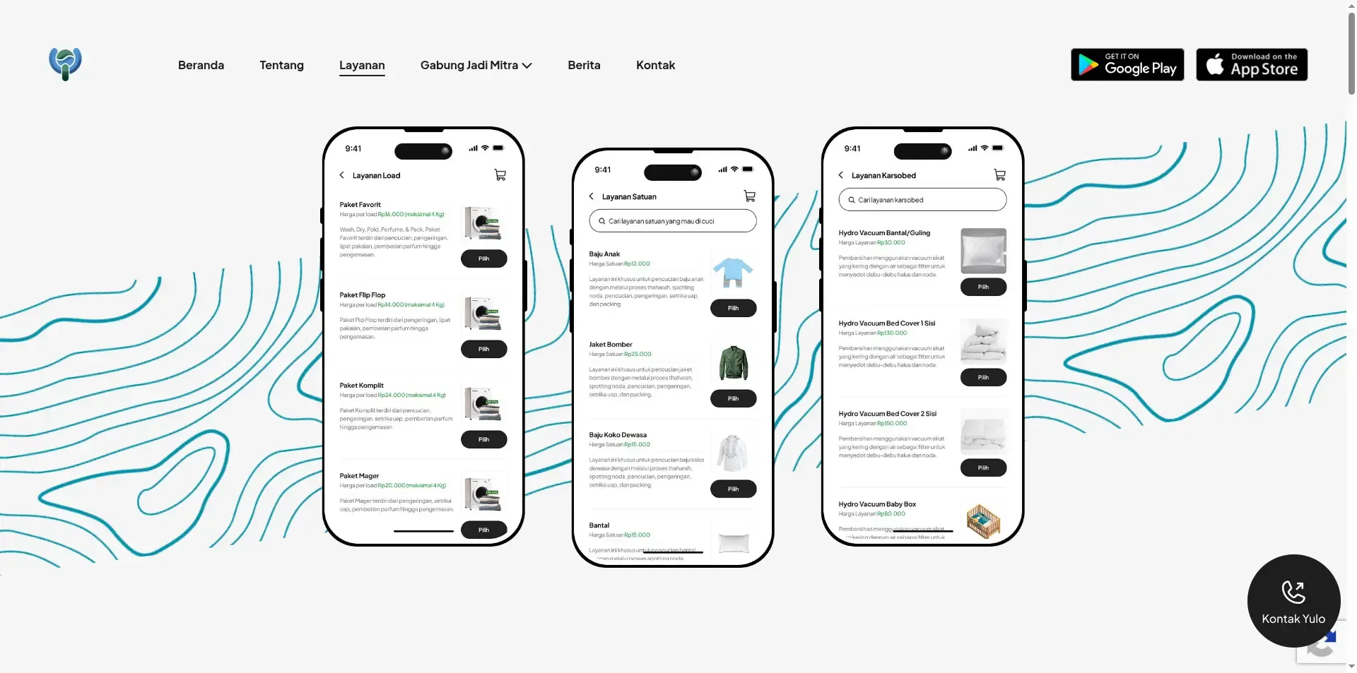 Tampilan website Yulo (4 dari 4)