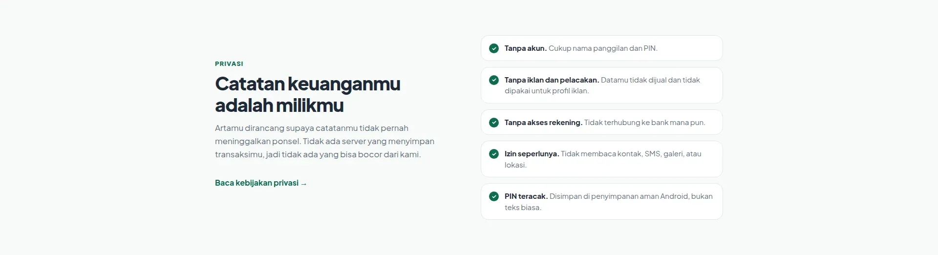 Tampilan website Artamu (5 dari 5)