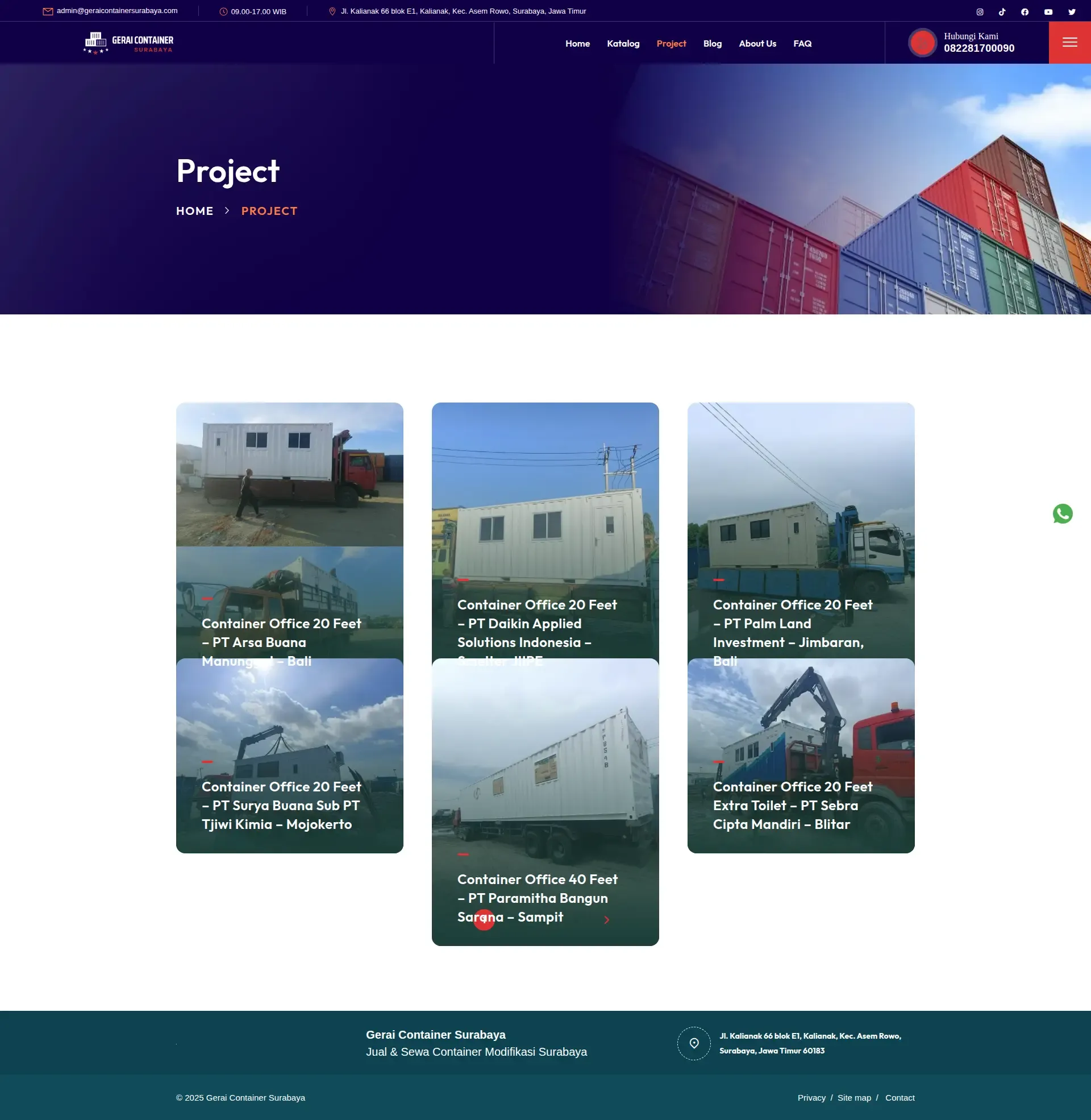 Tampilan website Gerai Container (3 dari 5)