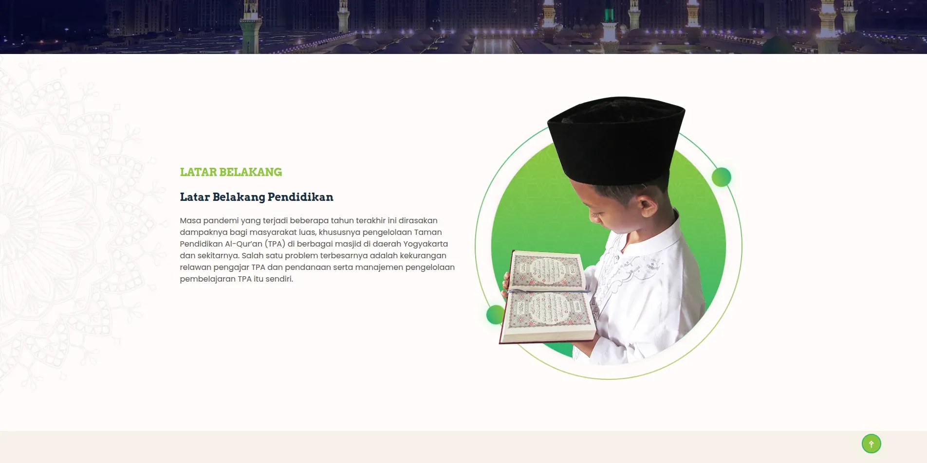 Tampilan website Website Yayasan Islam Ngudi Mulyo (3 dari 3)